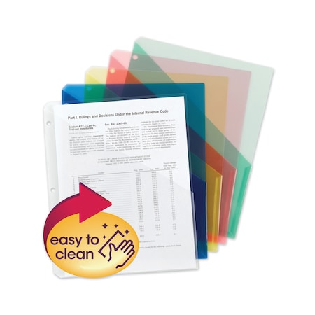 Smead File Jacket 8-1/2 x 11", Assorted Colors, Pk5 89505